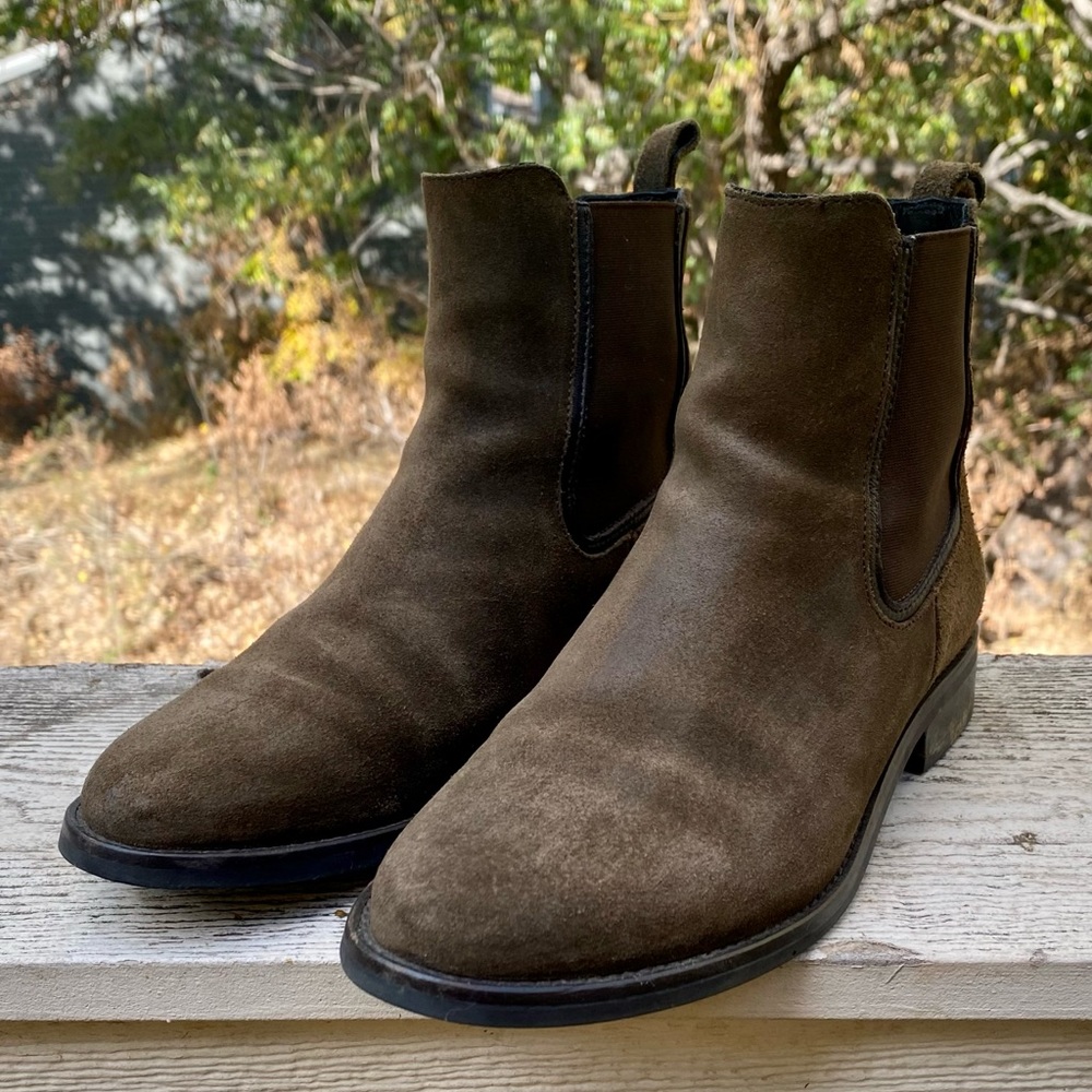 Thursday Boot Co. Duchess Boot in Dark Olive Suede